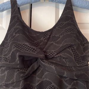 Size L (14/16) Women’s swim suit Never worn gorgeous Full coverage lace overlay